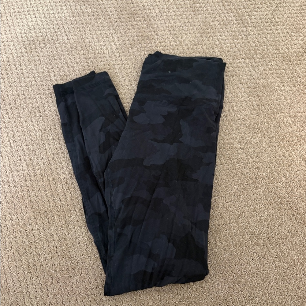 lululemon athletica Black Camouflage Cropped Pants